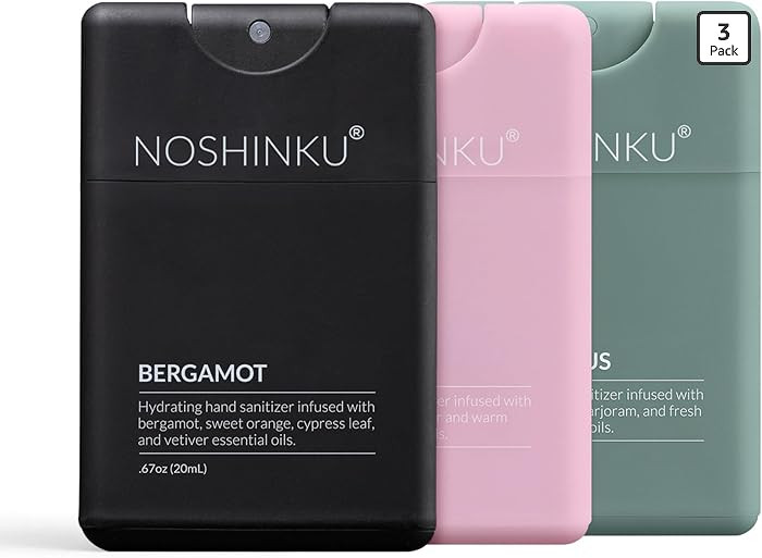 Noshinku - Refillable Hand Sanitizer Discovery 3-Pack, Travel Size Spray with Hydrating Botanical... | Amazon (US)