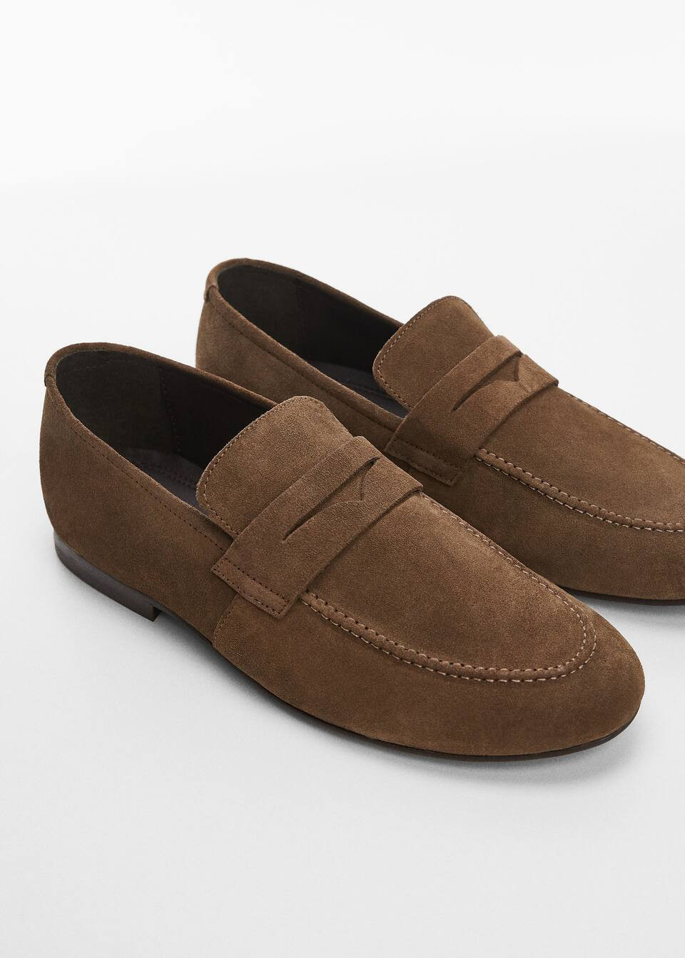 Suede leather moccasin -  Men | Mango Man USA | MANGO (US)