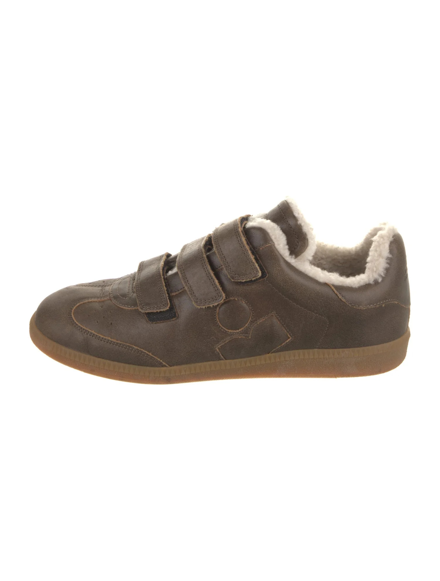 Leather Fur Trim Sneakers | The RealReal