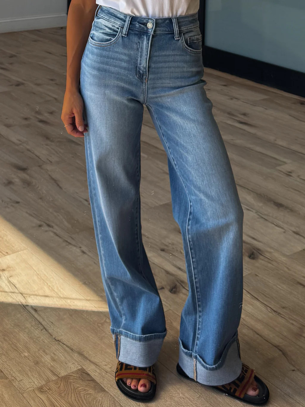 Merritt Wide-Leg Cuff Jeans | Shop Talulah