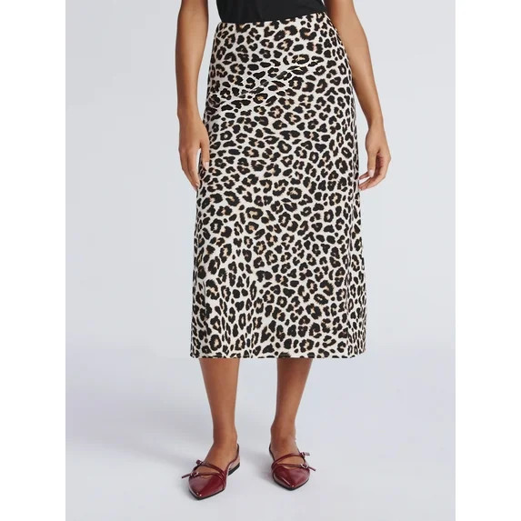 Time and Tru Women's Midi Pull On Slip Skirt, Sizes XS-XXXL | Walmart (US)