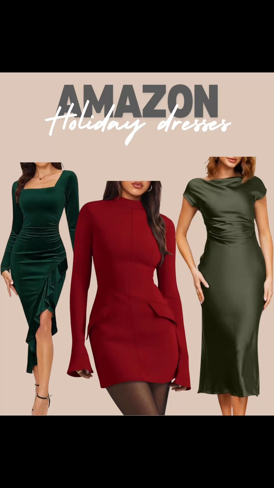 Holiday dresses from Amazon prime 

Amazon, Amazon dress, Amazon dresses, Amazon wedding guest dress, Amazon Christmas dress, fall fashion, cocktail dress, Christmas dress, seasonal dresses, formal dresses, holiday dress, holiday party dress, holiday party, Christmas party, Christmas party dress, wedding guest dresses, winter wedding guest dress, green dress, sequin dress, red dresses, bridesmaid dress, formal wear, cocktail dress, midi dress, short dress, mini dress, ruffles, satin
#dresses #holiday#LTKParties 

#LTKFindsUnder50 #LTKHoliday #LTKFindsUnder100