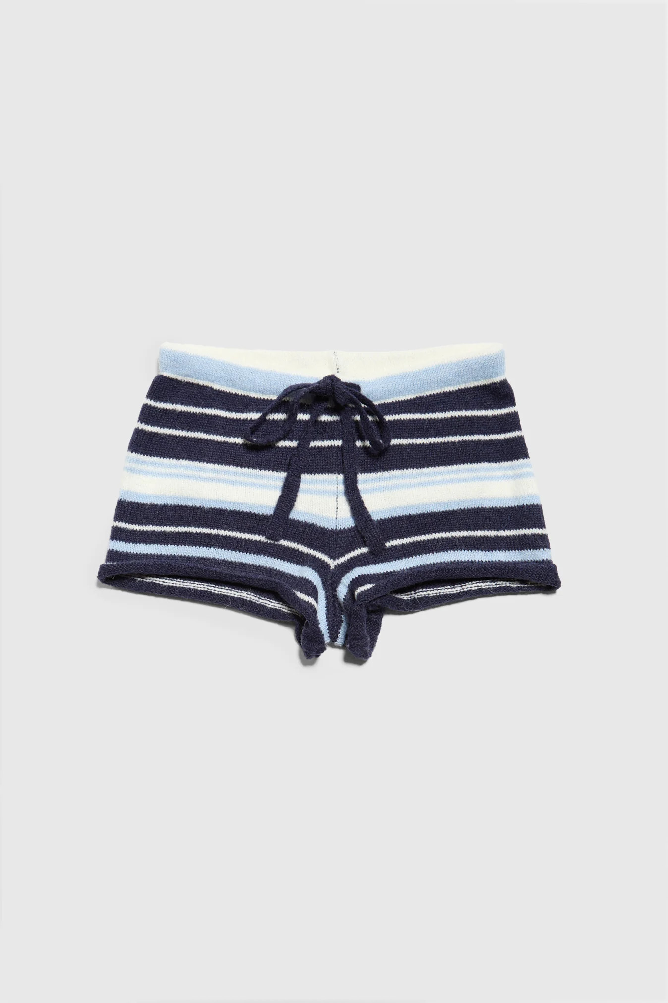 Surfside Striped Knit Shorts - Ocean Blue | Dairy Boy