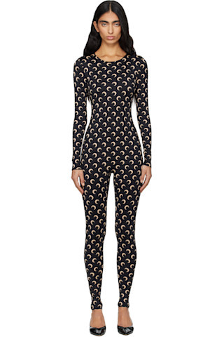 Black Recycled Jersey Moon Jumpsuit | SSENSE