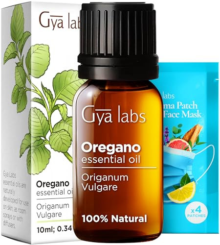 Gya Labs Oregano Essential Oil for Improved Self-Care - Natural Oregano Oil Essential Oil for Skin - Oil of Oregano for Nails, Diffuser, Aromatherapy, DIY - Fresh & Earthy - 100% Natural (0.34 Fl Oz) | Amazon (US)