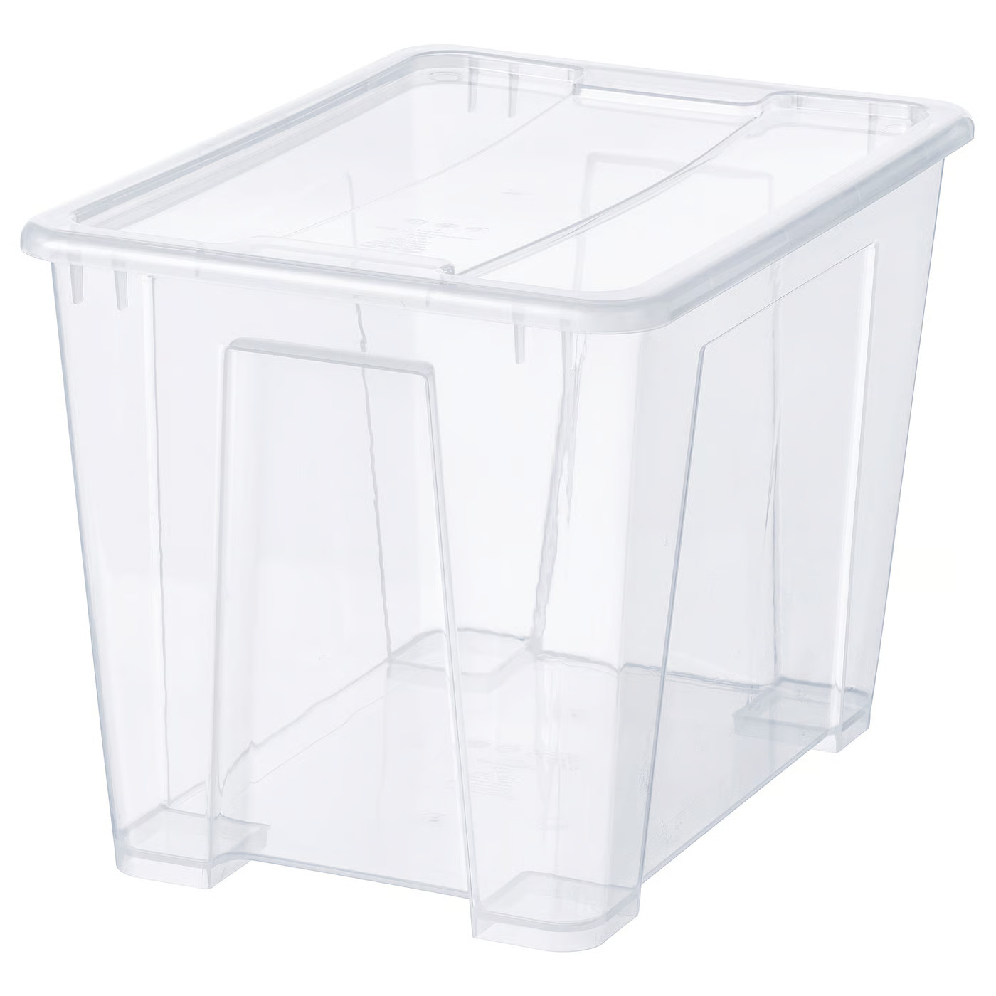 SAMLA Box with lid, clear, 15 ¼x11x11 "/6 gallon | IKEA US