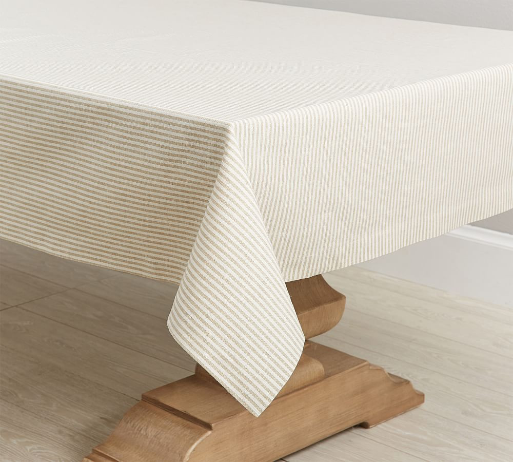 Wheaton Striped Linen/Cotton Tablecloth | Pottery Barn (US)