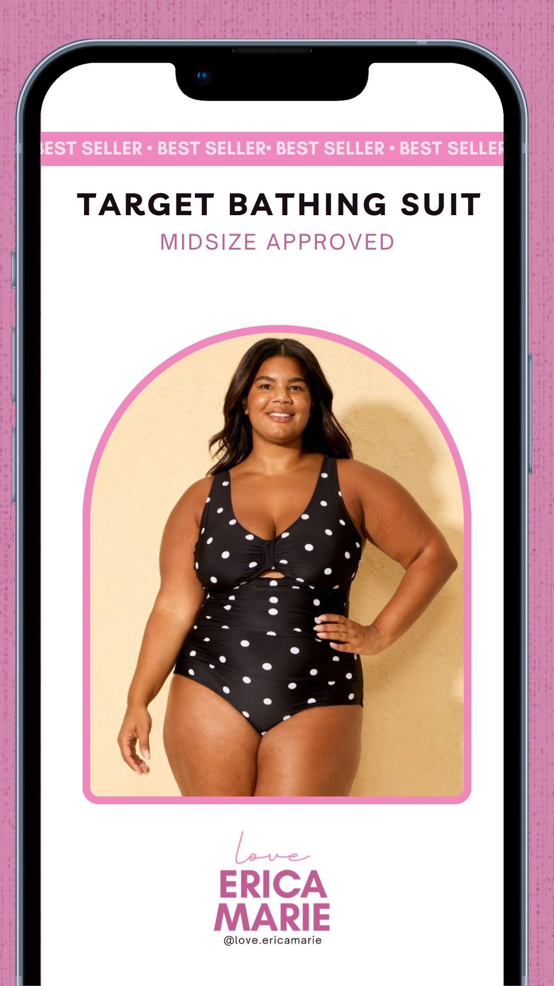 This polka dot swimsuit is midsize approved and such a great price. I am so impressed that Target made the mid and plus sizes with thicker straps, because nobody wants the girls hanging out. The slight ruching also conceals the tummy and makes me feel more confident as an over 40 mom. 
Midsize approved swimsuit, polka dot swimsuit 

#LTKOver40 #LTKMidsize #LTKSeasonal