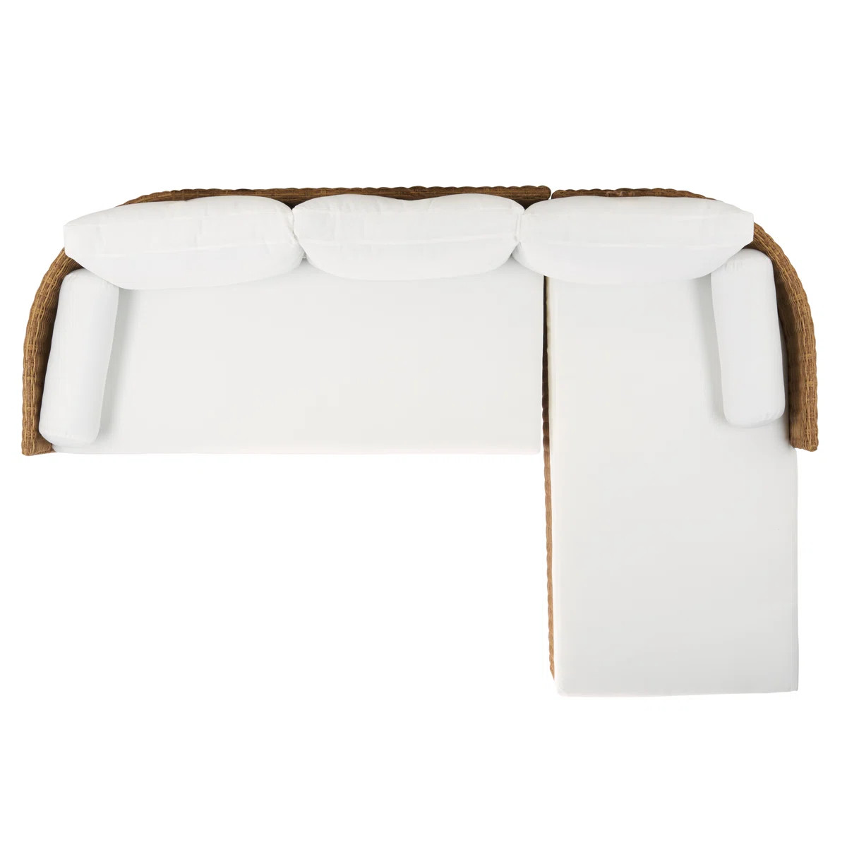 Maddie 100" Wicker Chaise Sectional | Wayfair North America