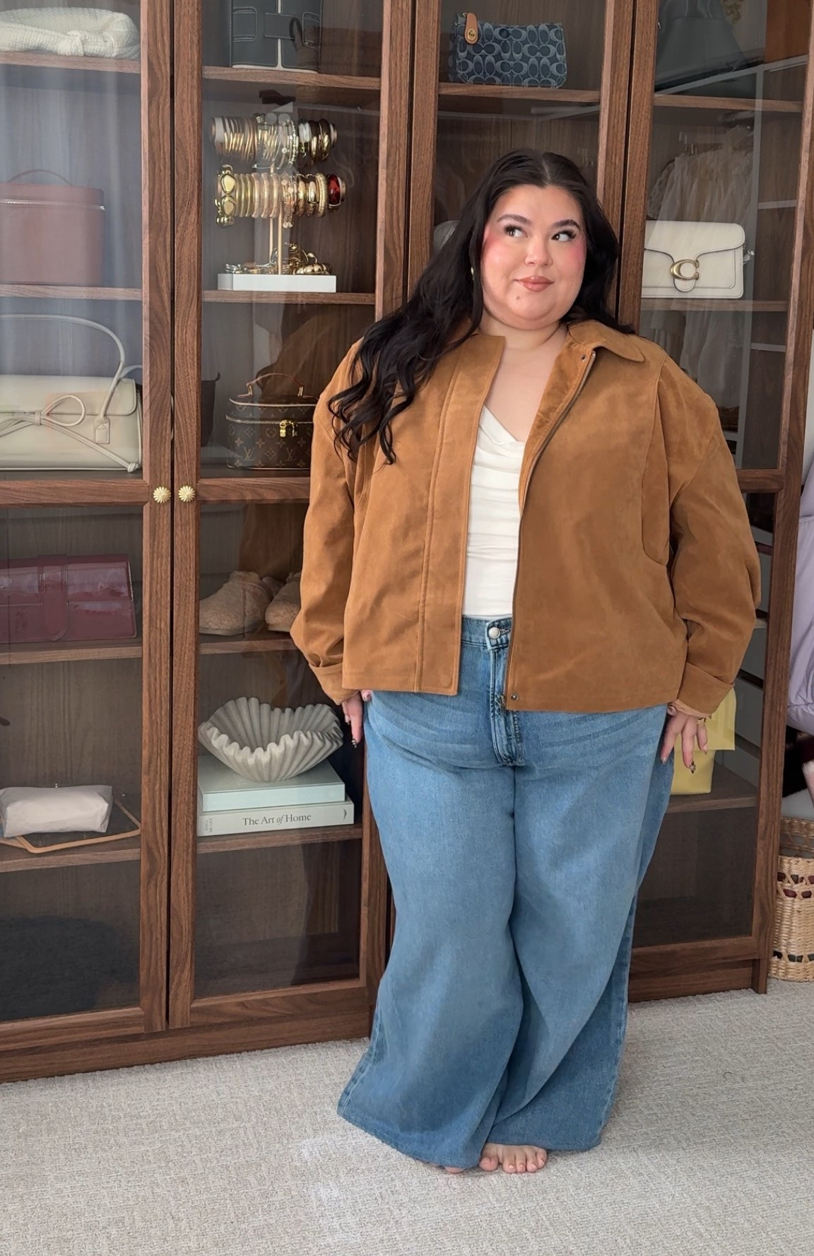 top: 3X
jacket: XXXL
jeans: 24 and tailored 

#LTKootd #LTKPlusSize #LTKSaleAlert