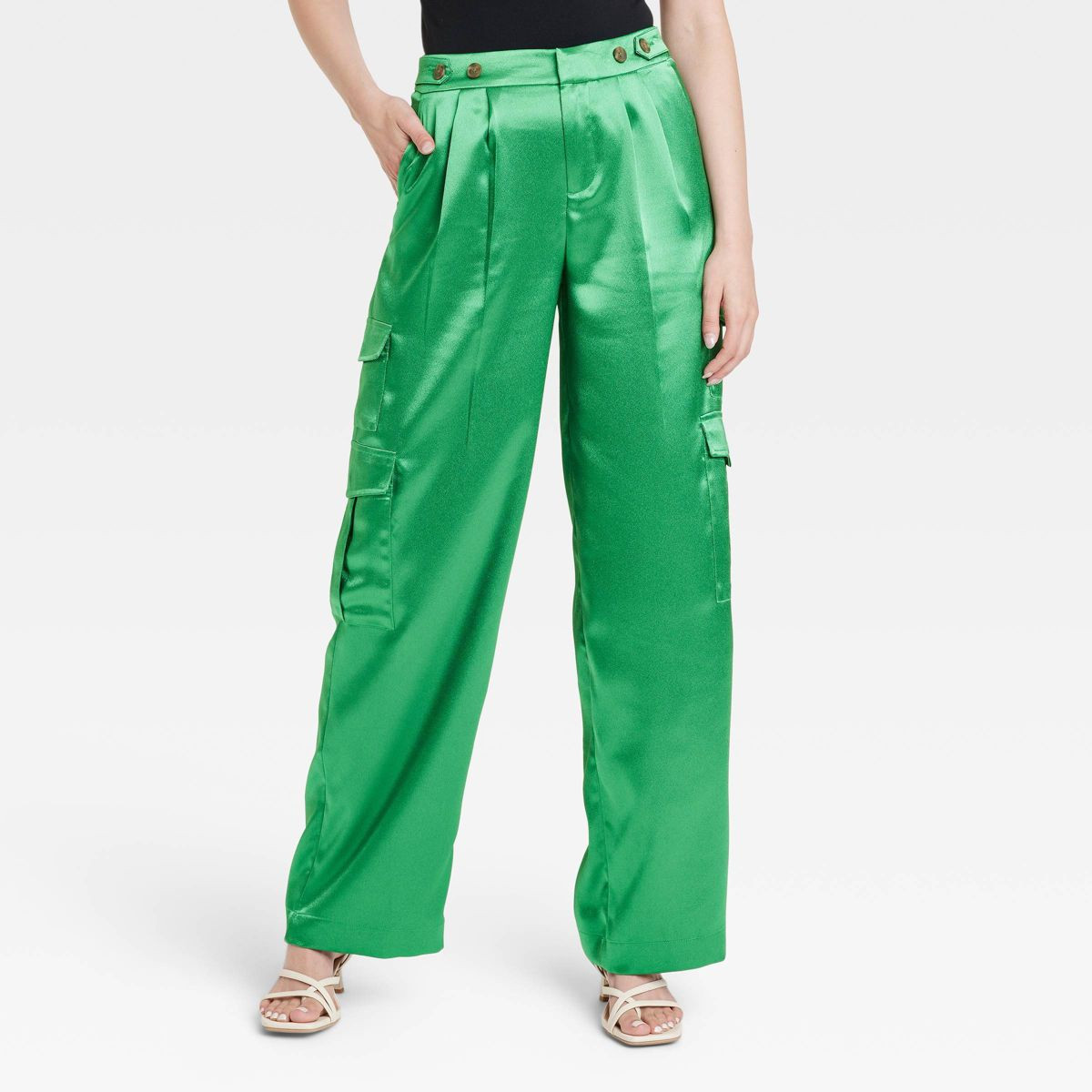 Women's High-Rise Satin Cargo Pants - A New Day™ | Target