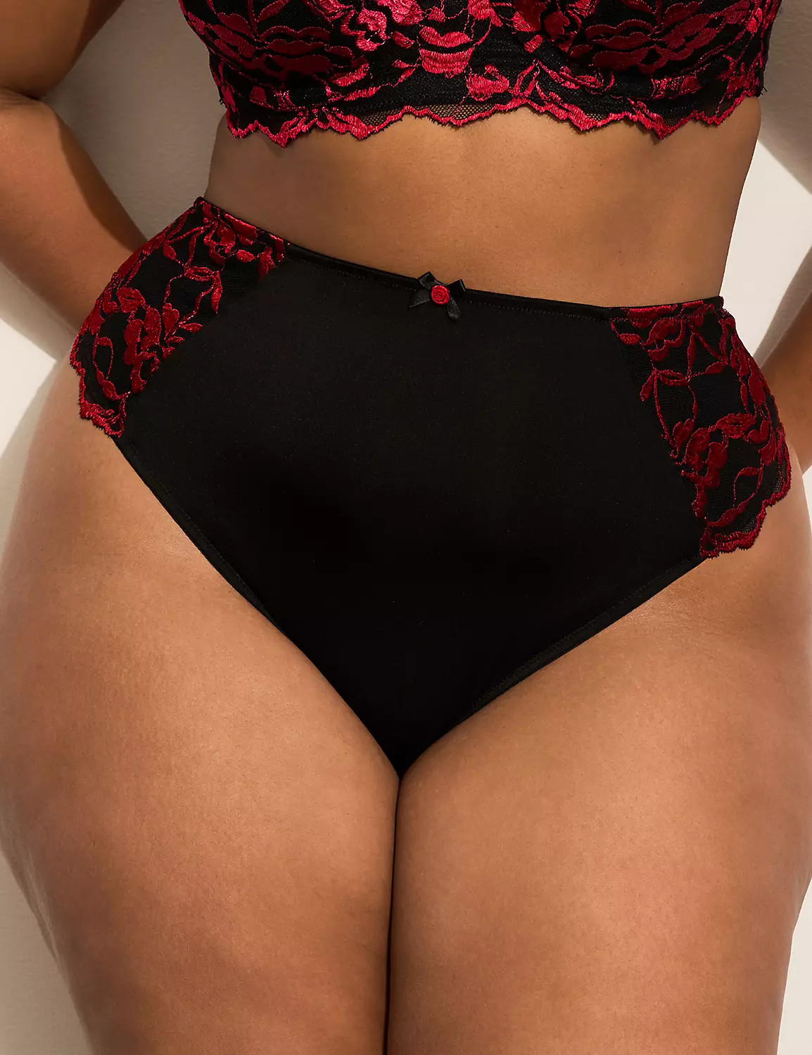 Strappy-Back Lace-Trim French Cut Brief | Lane Bryant (US)