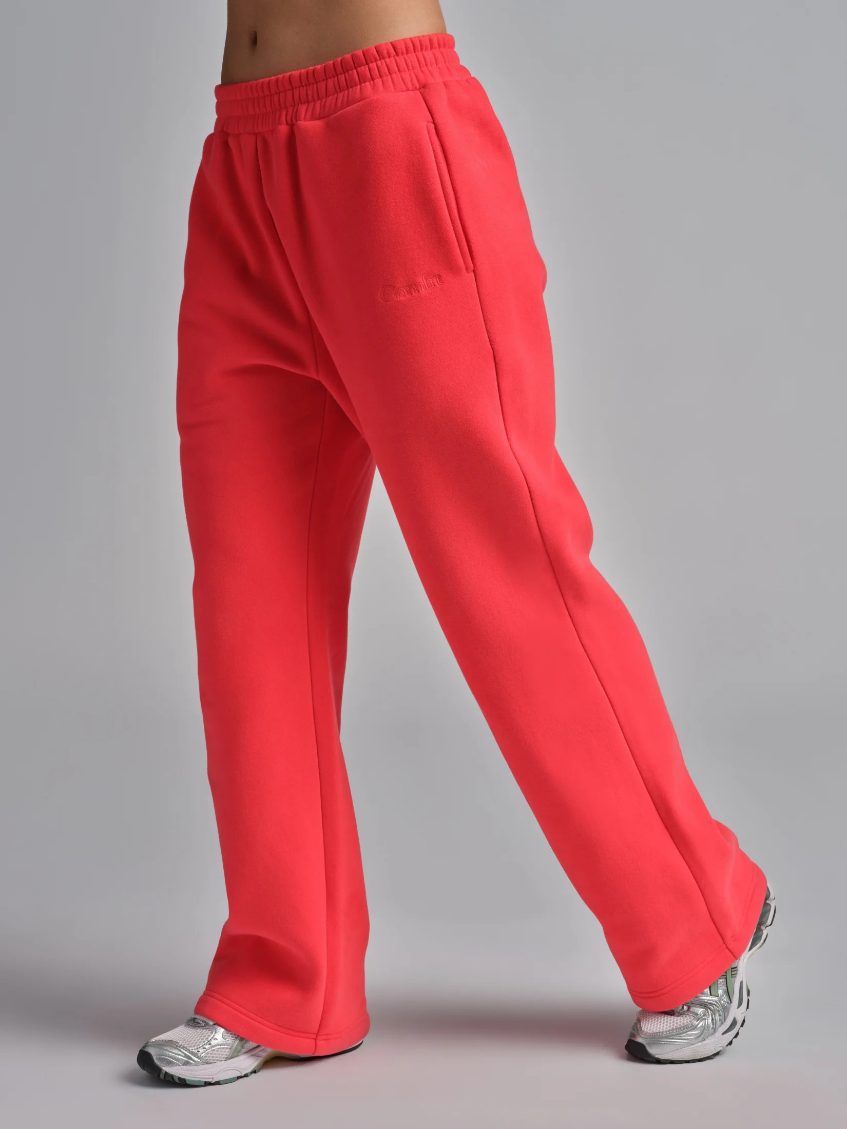 Comfrt Signature Straight Leg Sweatpants | Hibiscus Red | Oversized | XS | Comfrt