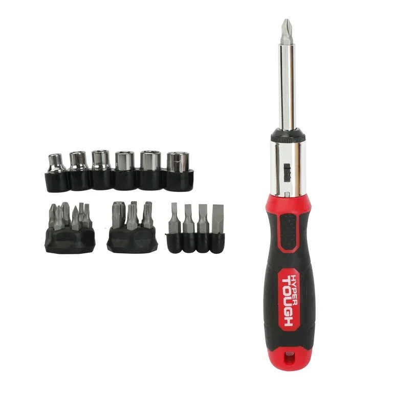 Hyper Tough 24-Piece Ratcheting Screwdriver Bit and Socket Set | Walmart (US)