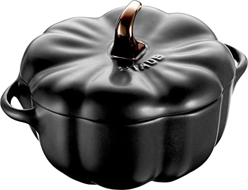 STAUB 0.5-qt Petite Ceramic Pumpkin, Oven & Stove Safe up to 572°F, Baking Dish, Candy Dish, Matte Black | Amazon (US)
