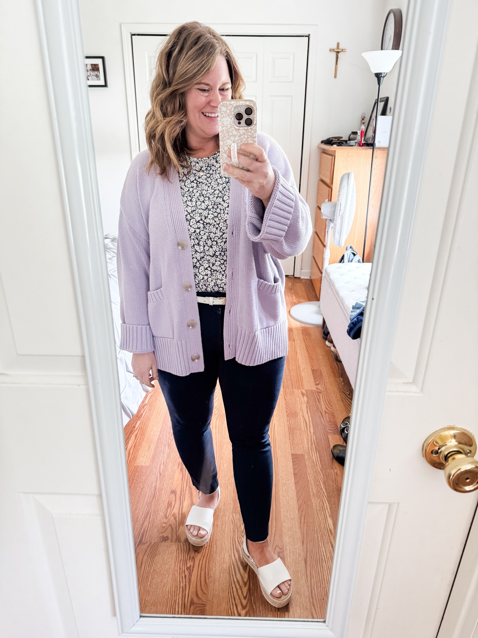 Teacher outfit! Wearing an XL in the cardigan and a 16 petite in the pixie pants  

#LTKMidsize #LTKPetite #LTKWorkwear