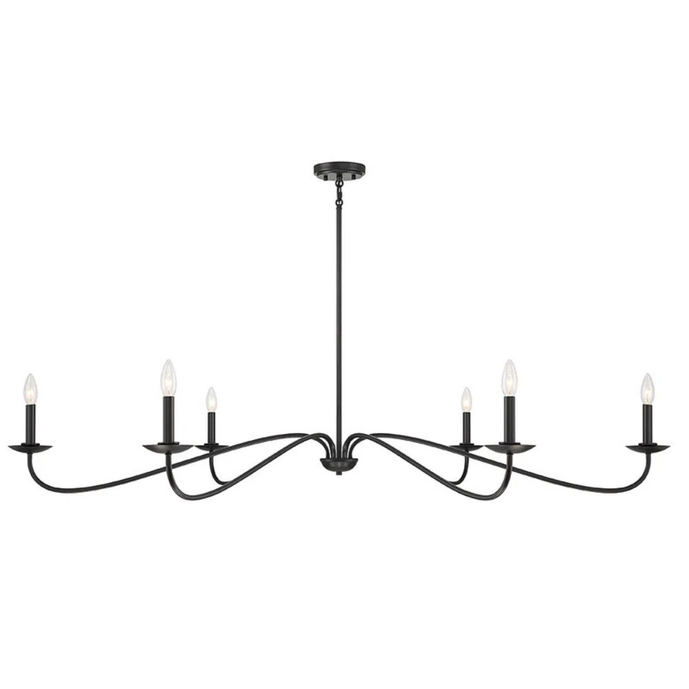 Meridian 6-Light Chandelier in Matte Black | Wayfair North America