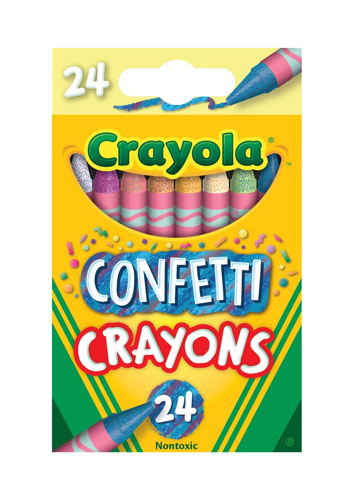 Crayola Confetti Crayons, Multi Color Crayons, Kids Coloring Supplies, 24 Count - Walmart.com | Walmart (US)