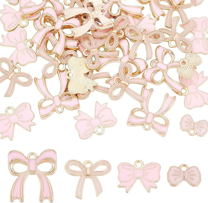 SUNNYCLUE Enamel Bowknot Charms for Jewelry Making Charms DIY Craft Supplies | Amazon (US)