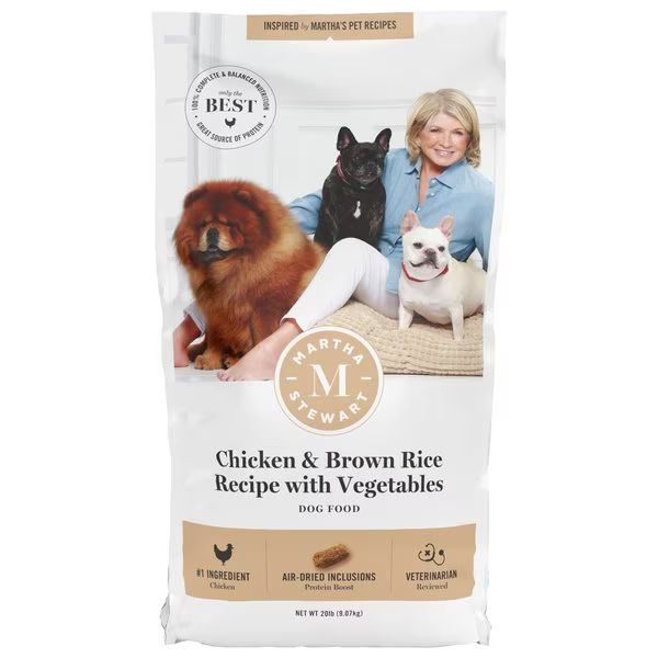 Martha Stewart Pet Food Chicken & Brown Rice Recipe with Garden Vegetables Dry Dog Food | Chewy.com