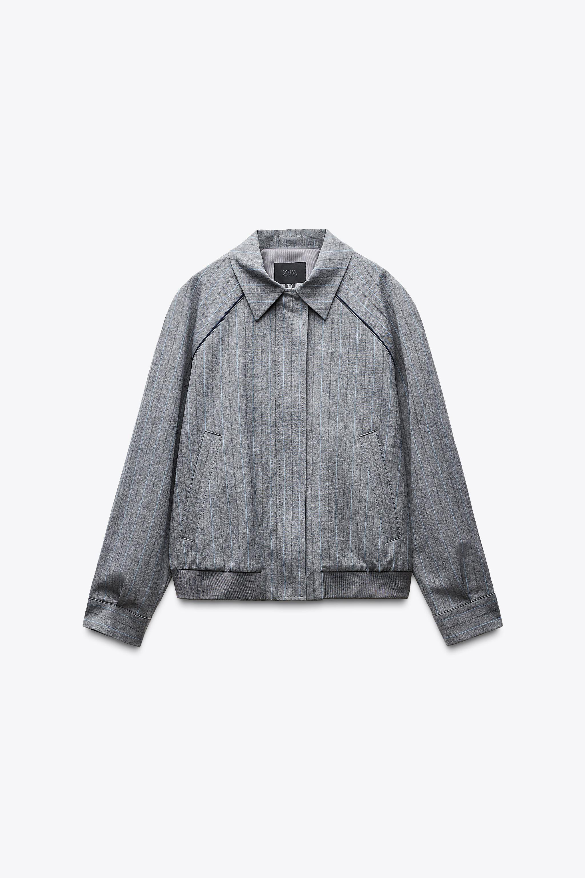 STRIPED BOMBER JACKET | Zara UK