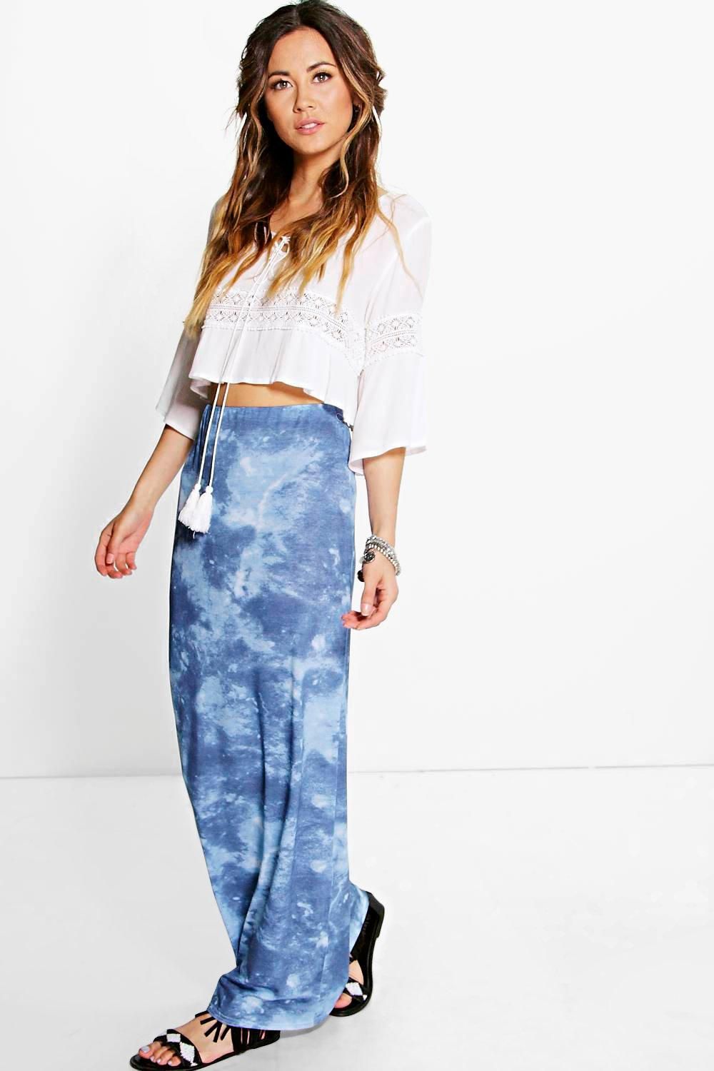 Anastazia Tie Dye Maxi Skirt | Boohoo.com (US & CA)