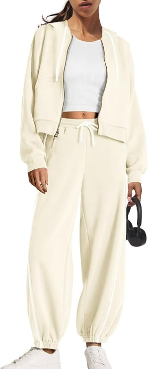 Womens Matching Sweat Sets Sweatsuits 2 Piece Outfit Two Piece Lounge Set Track Suits Jogger Sets... | Amazon (US)
