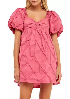 ENGLISH FACTORY Textured Babydoll Dress | Belk