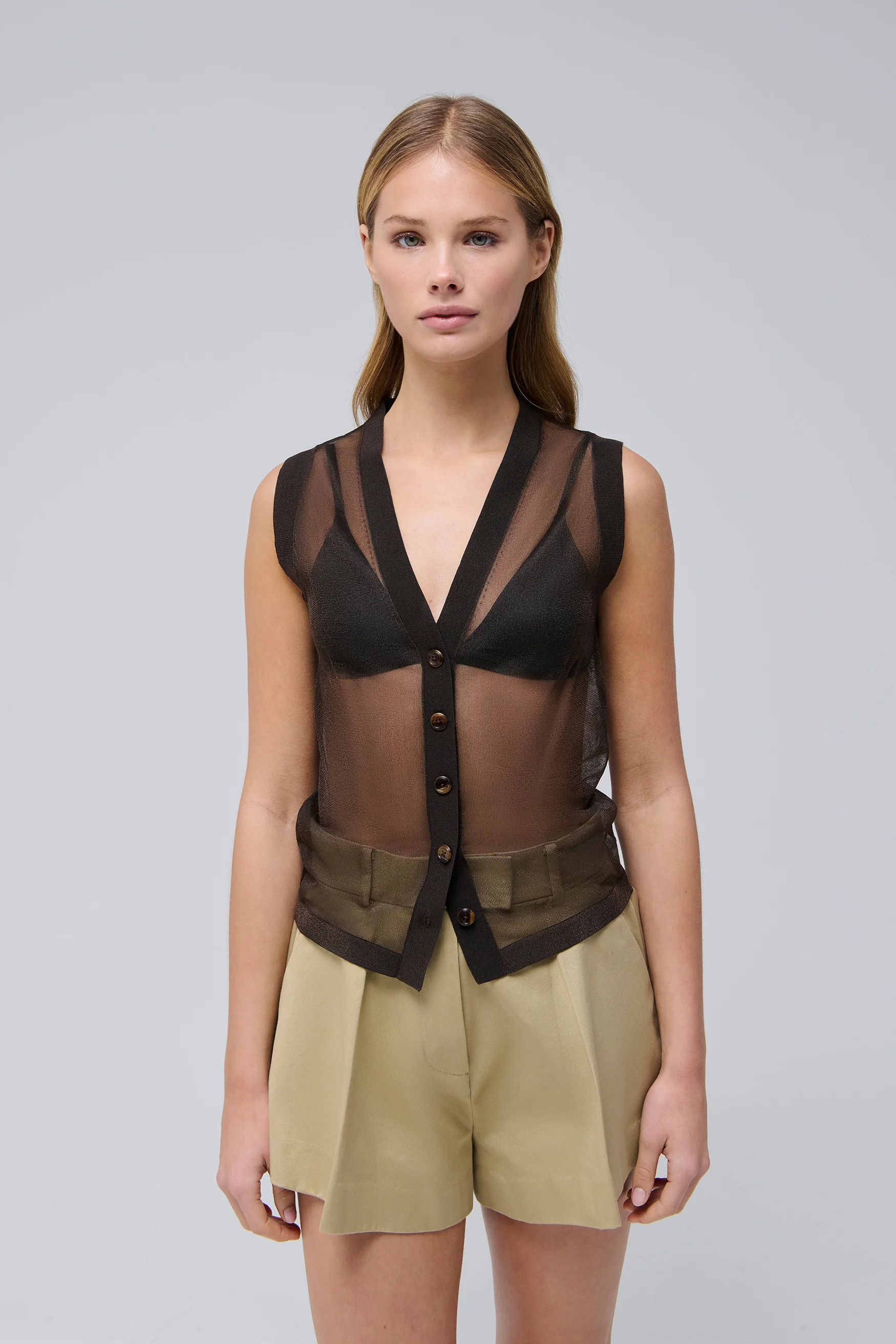 SHEER KNIT VEST | Renggli