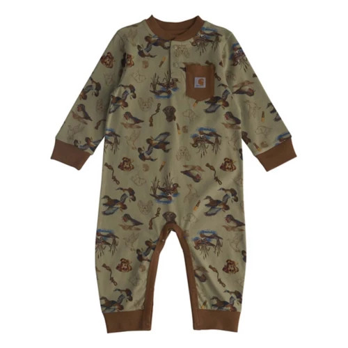 Baby Carhartt Duck Print Long Sleeve Coverall | Scheels