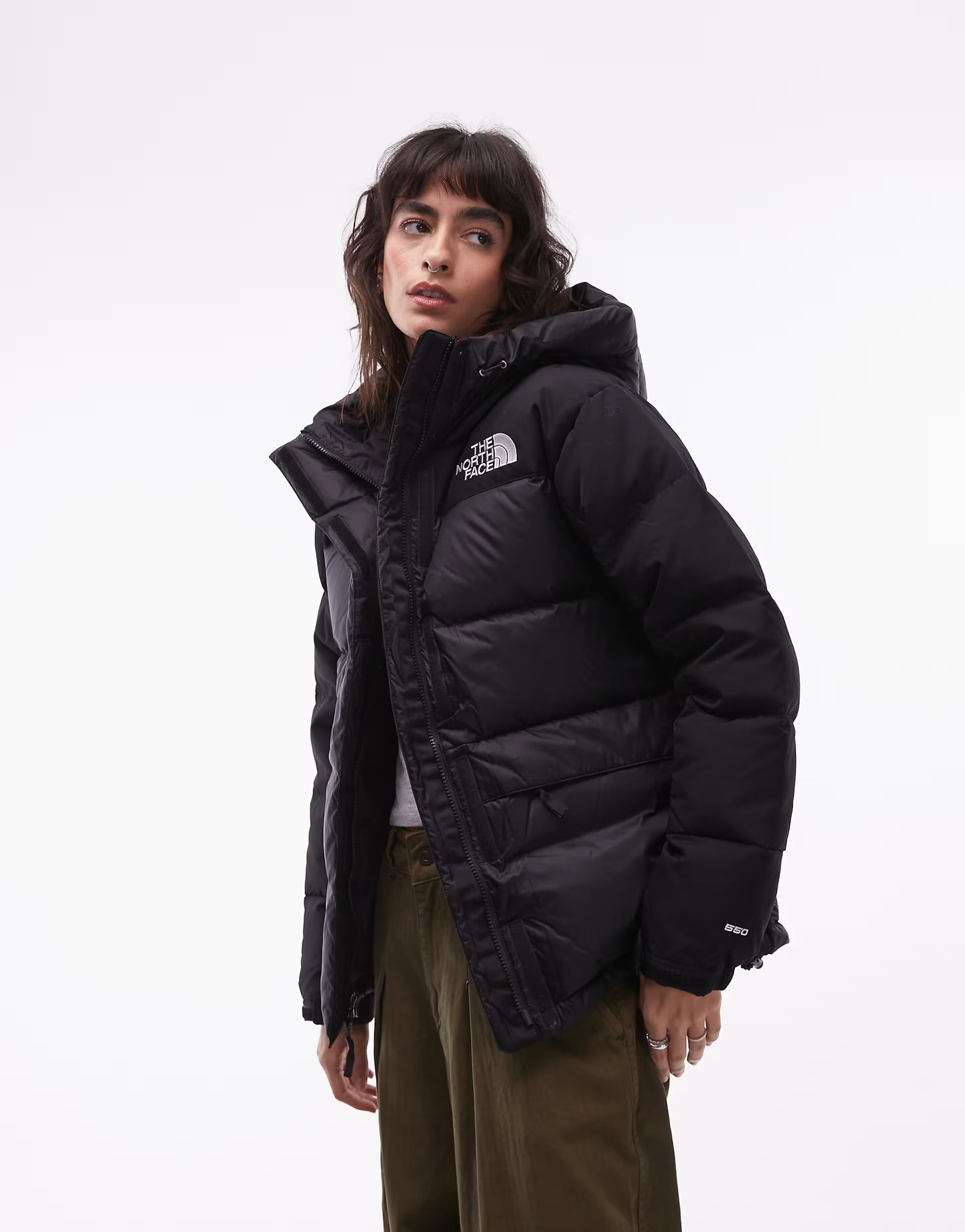 The North Face Himalayan down parka jacket in black | ASOS (Global)