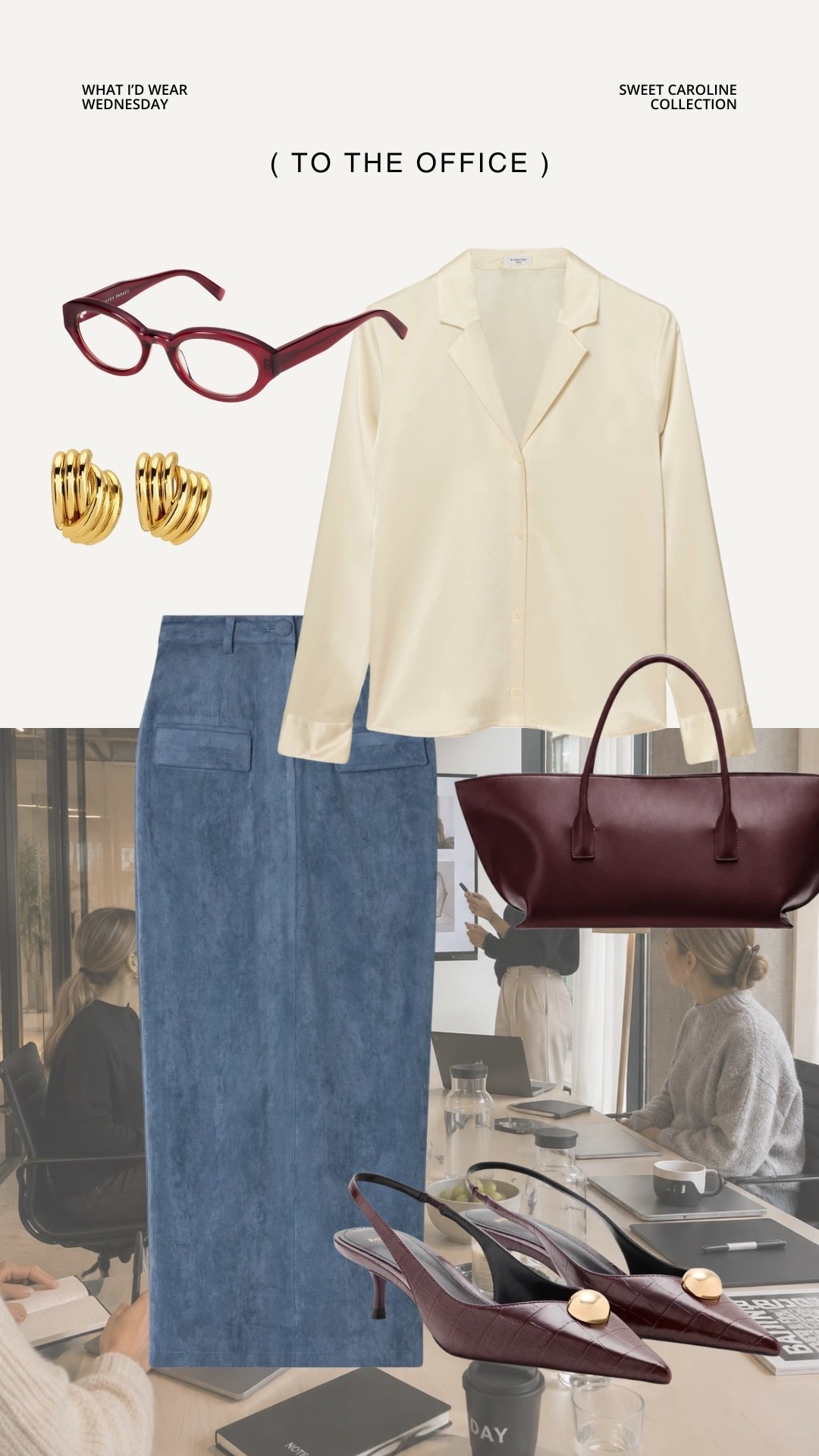 What I’d wear Wednesday // to the office 

Fall fashion, fall style, under 100, under 50, fashion, stylist, sale alert, dress, boots, heels, bag, jacket, wedding guest, workwear, style, outfit inspo, earrings, sunglasses, skirt, flats
