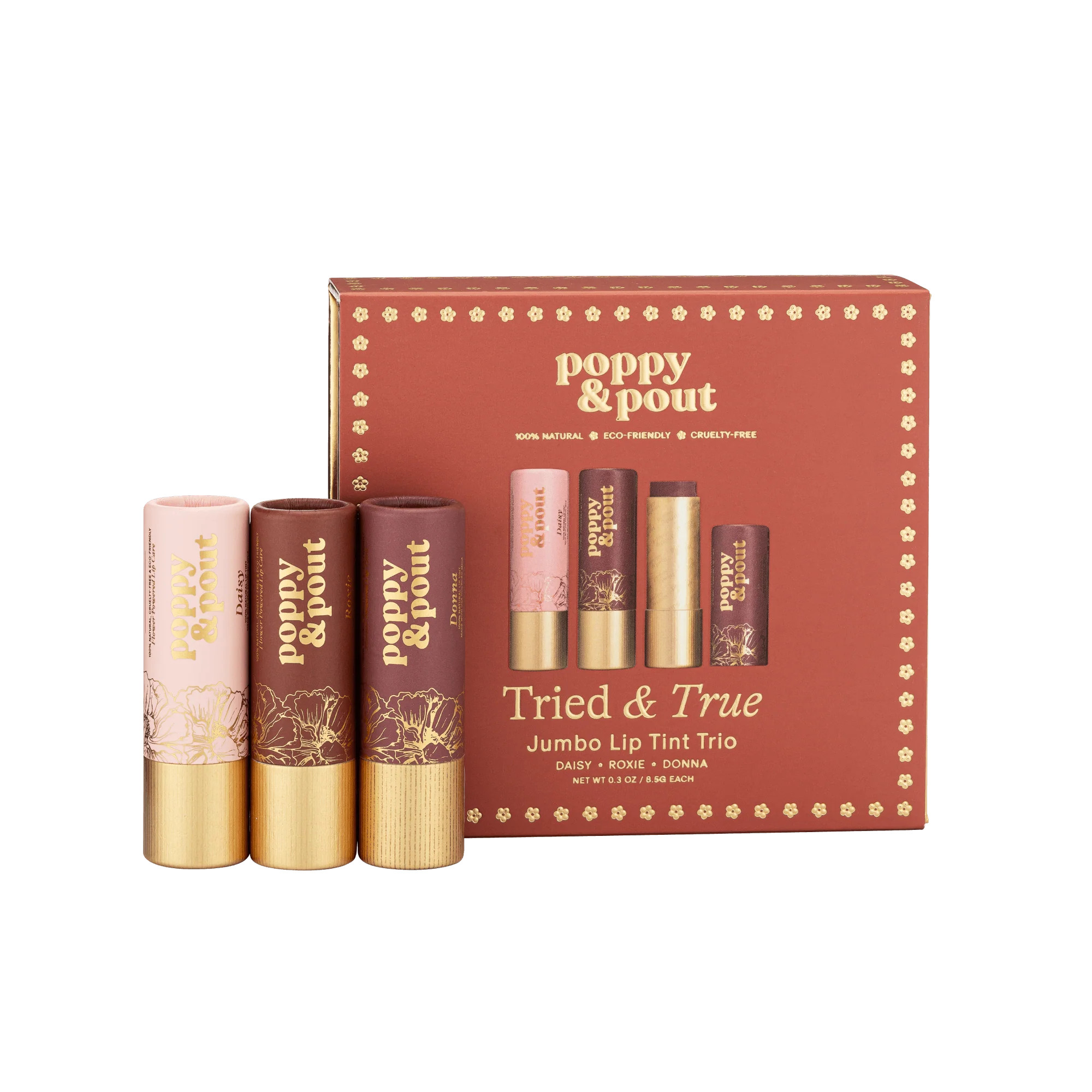 Best Lip Tint Trio Gift Set – Long Lasting | Poppy & Pout | Poppy & Pout