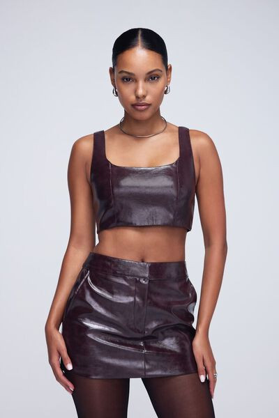 Faux Leather Crop Top | Forever 21