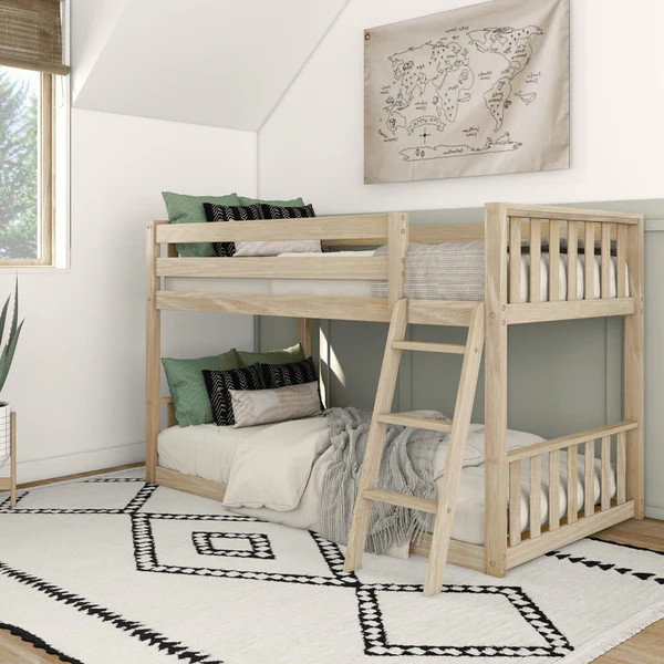 Scandinavian Twin over Twin Low Bunk Bed | max & lily