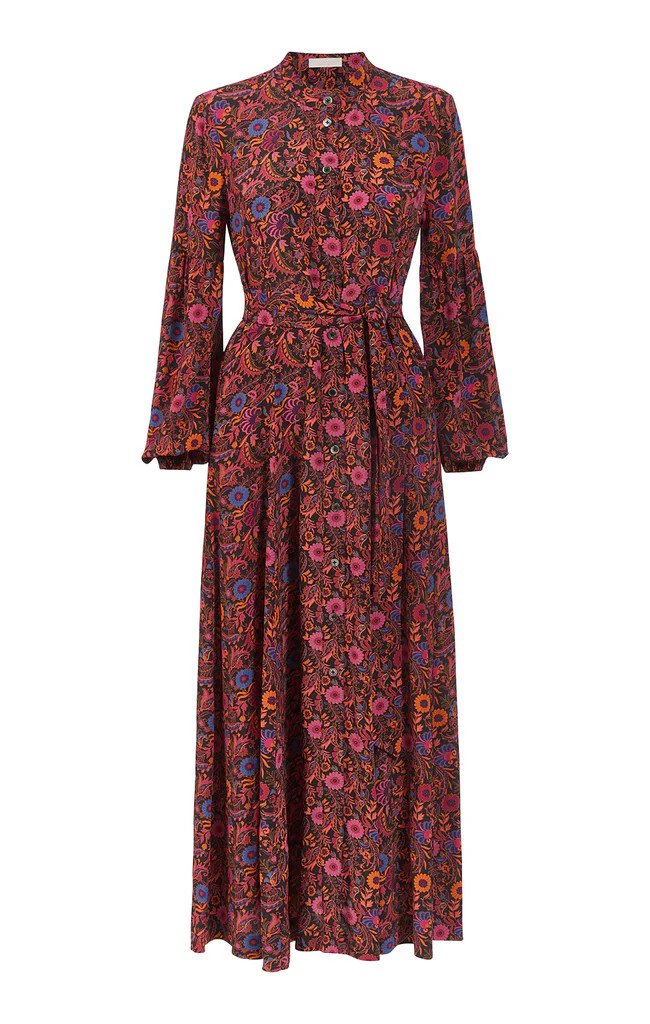 Silk-Rich Floral Print Shirt Dress | Etcetera