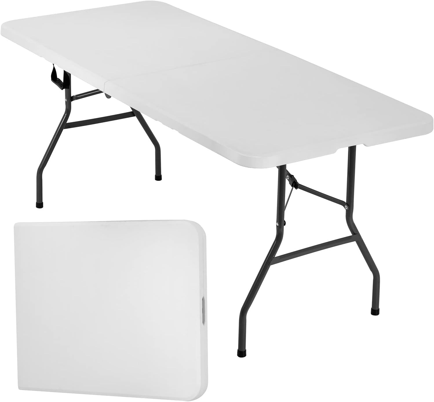 FDW | 6FT Folding Table | White | Portable Plastic Table | Amazon (US)