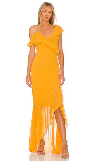Karen Maxi Dress in Marigold Yellow | Revolve Clothing (Global)
