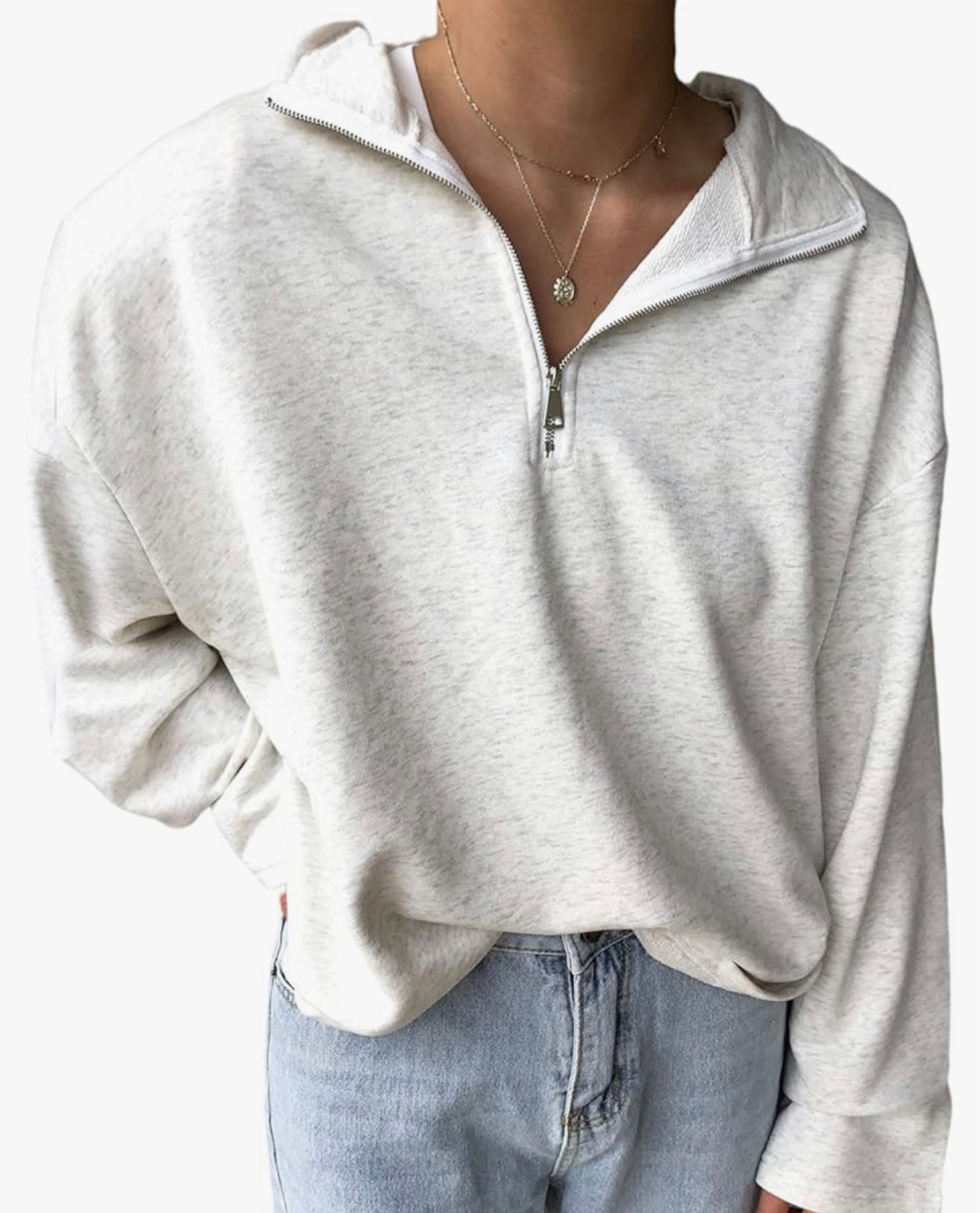 oversized quarter zip 
color : light gray + size : small

#LTKGiftGuide #LTKCyberWeek #LTKHoliday