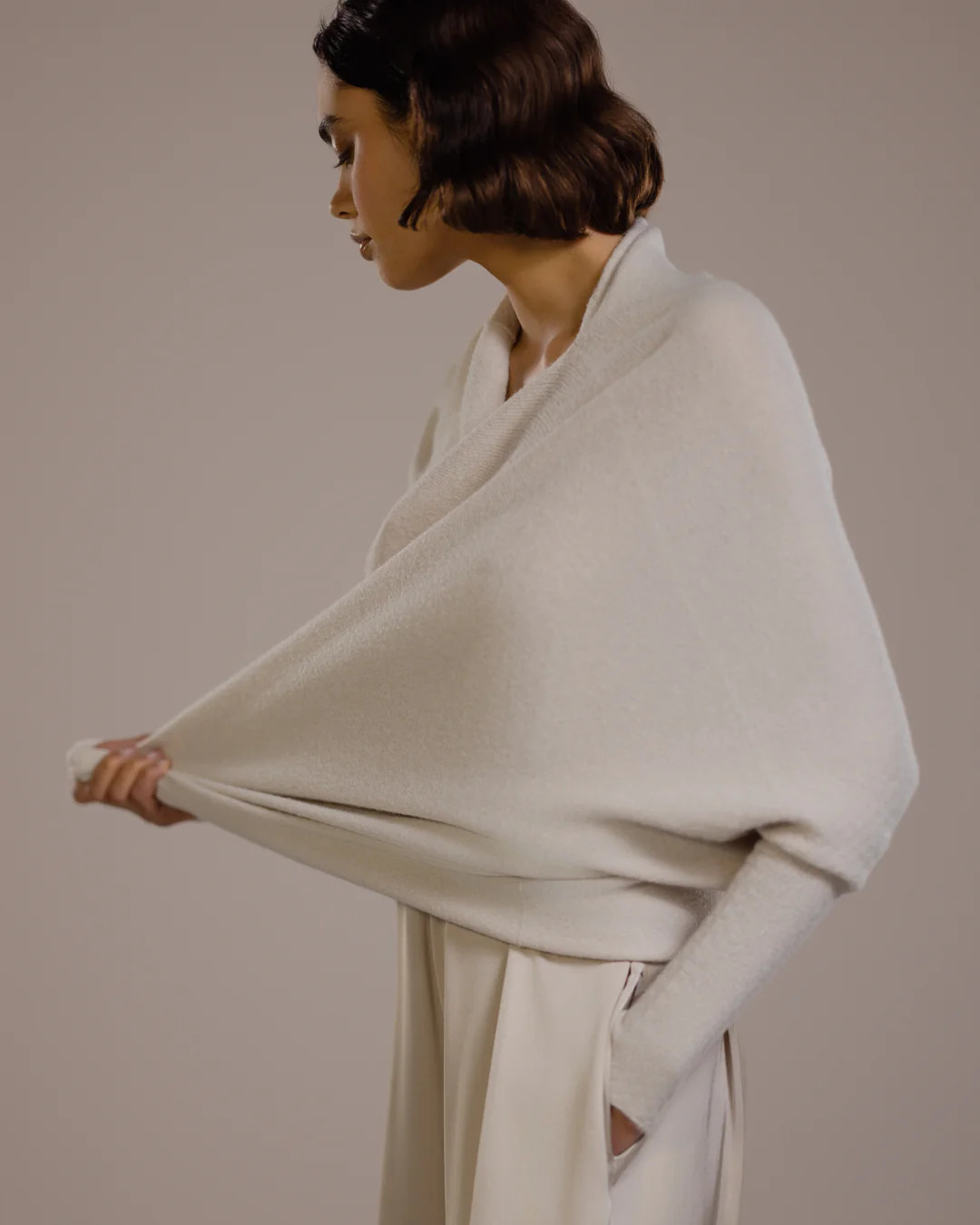 Asymmetric Draped | Light Beige | JAKI