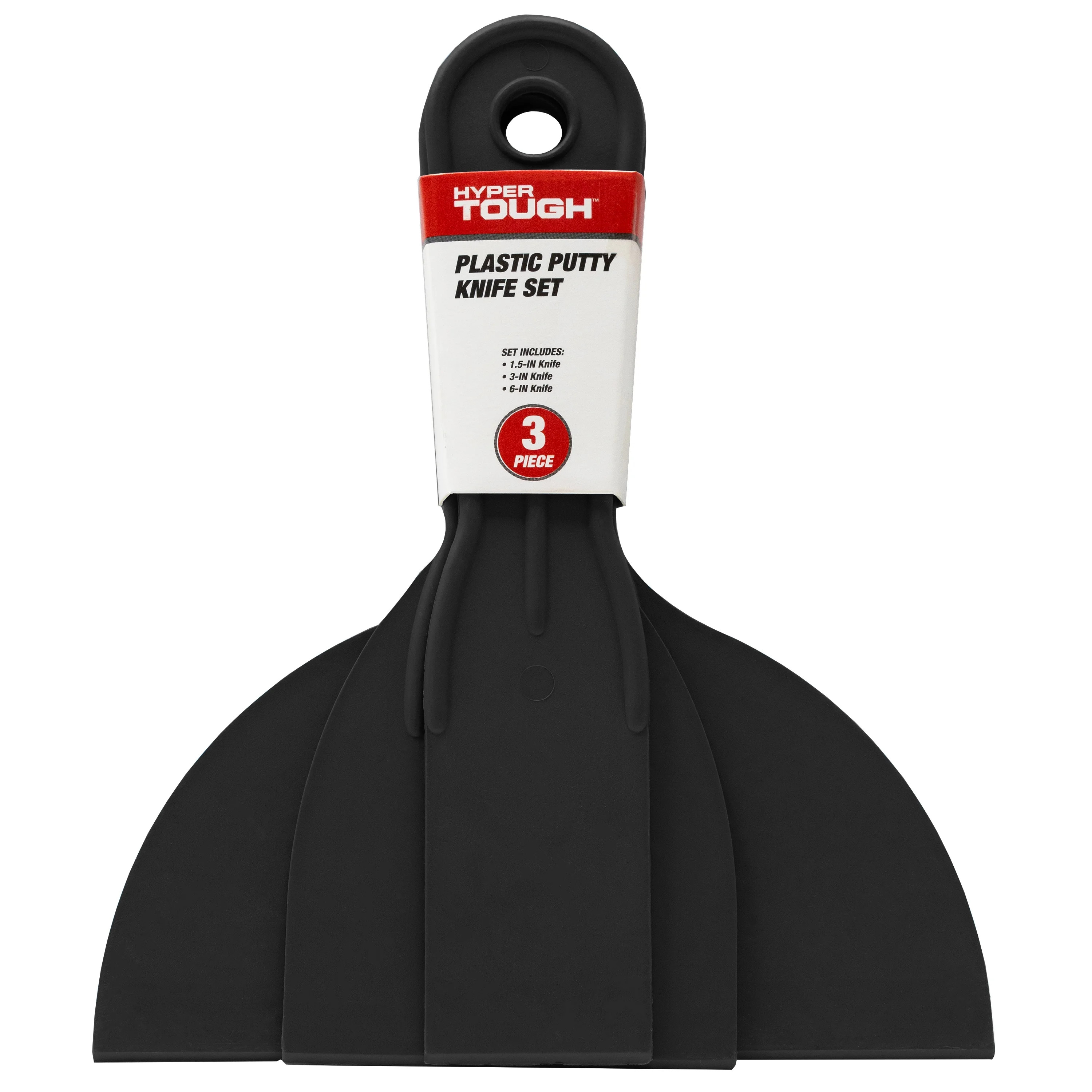 Hyper Tough Plastic Putty Knife Set, 3 Piece (1.5", 3" and 6") | Walmart (US)