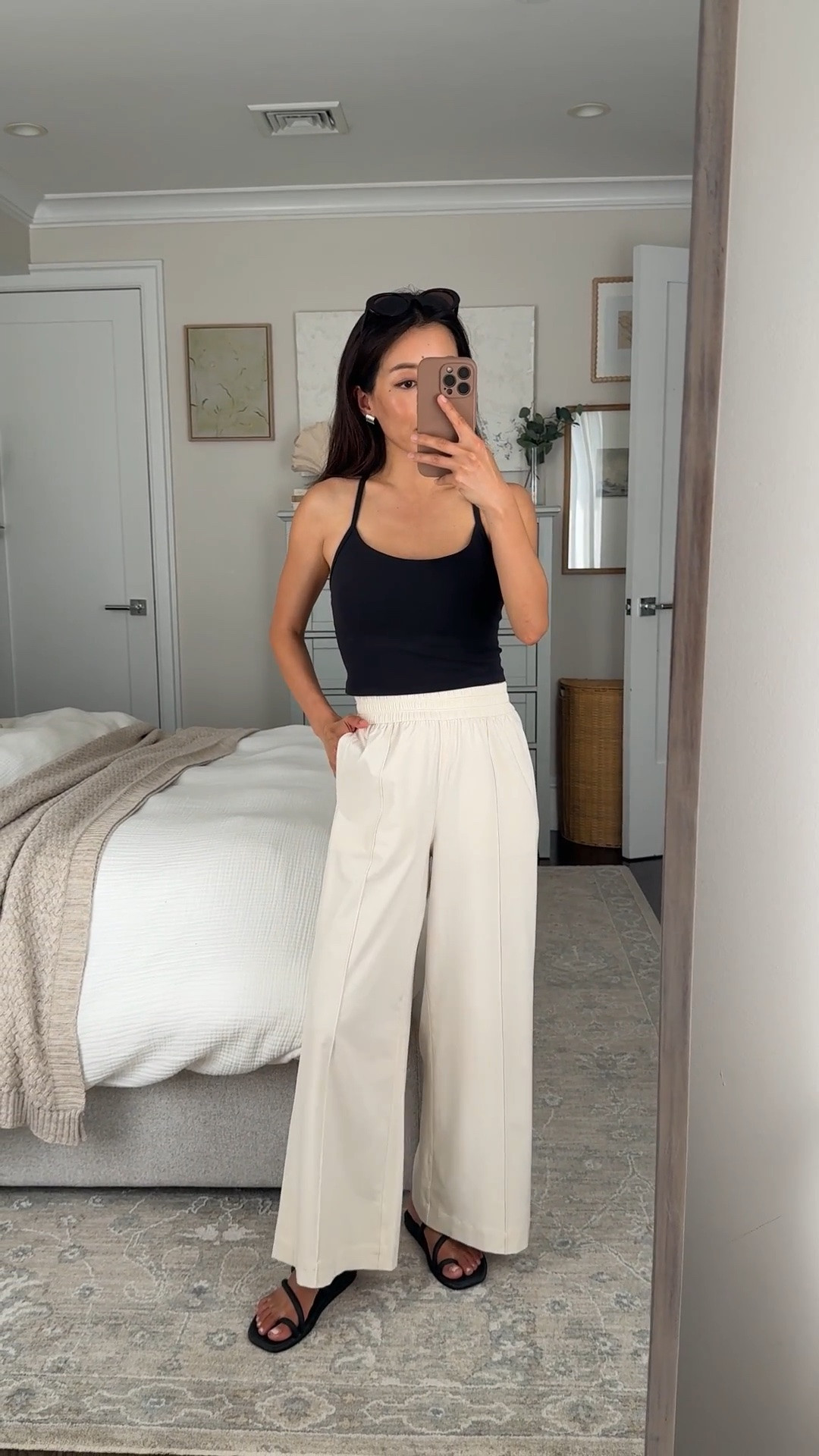 Sizing info below!
• Breezily pants XXS 25” cropped length travel friendly and machine washable
• Lululemon Flow Y cropped tank XS, length perfect for petites. Built in shelf bra with light removable padding, I removed it here 

Petite friendly travel pants, comfortable outfit for errands, easy mom outfit

#LTKPetite #LTKTravel #LTKootd