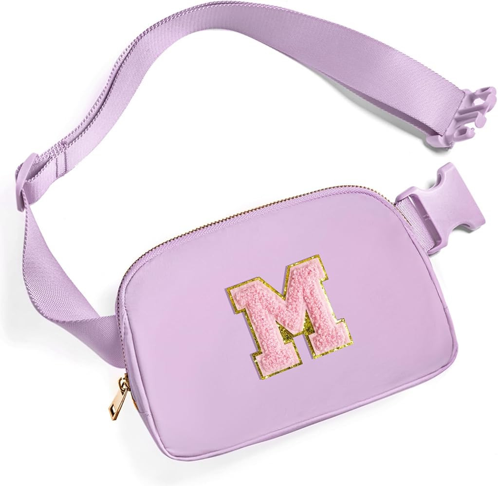 Gitus Belt Bag Fanny Pack Crossbody Bags with Initial Letter Patch Cute Stuff Birthday Gifts for ... | Amazon (US)