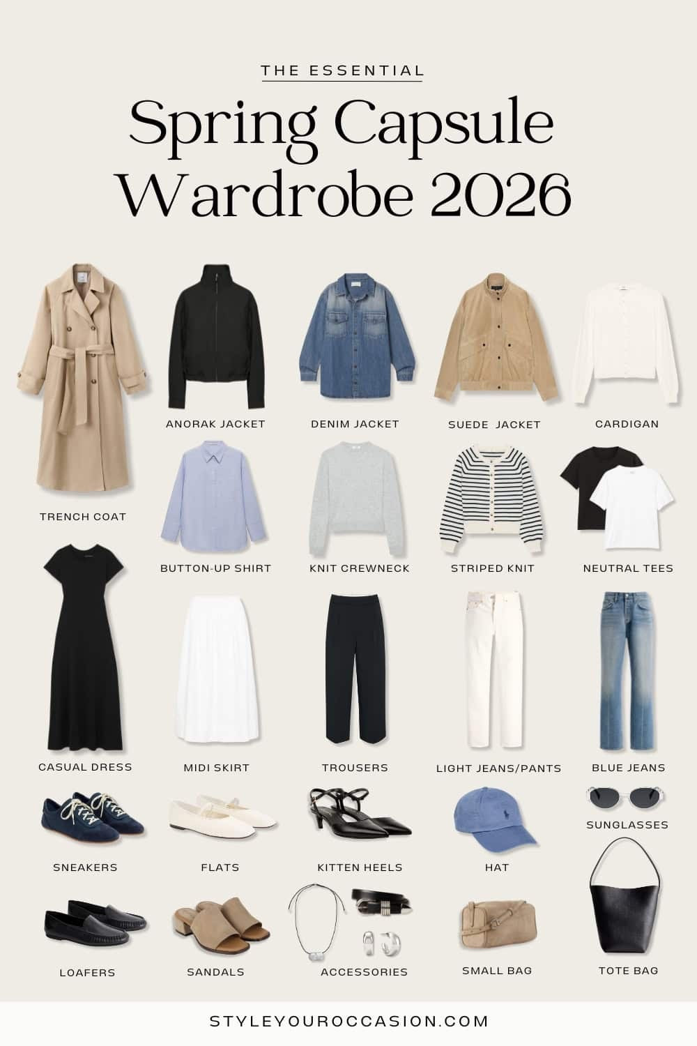 A neutral and timeless spring capsule wardrobe to inspire your outfits this season! Spring style, spring outfit ideas, spring capsule, neutral style, easy outfits 

#LTKootd #LTKSeasonal