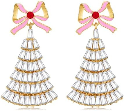 CLASSYZINT Christmas Earrings Holiday Themed Jewelry for Women Festive Party Stud Dangle Earrings... | Amazon (US)