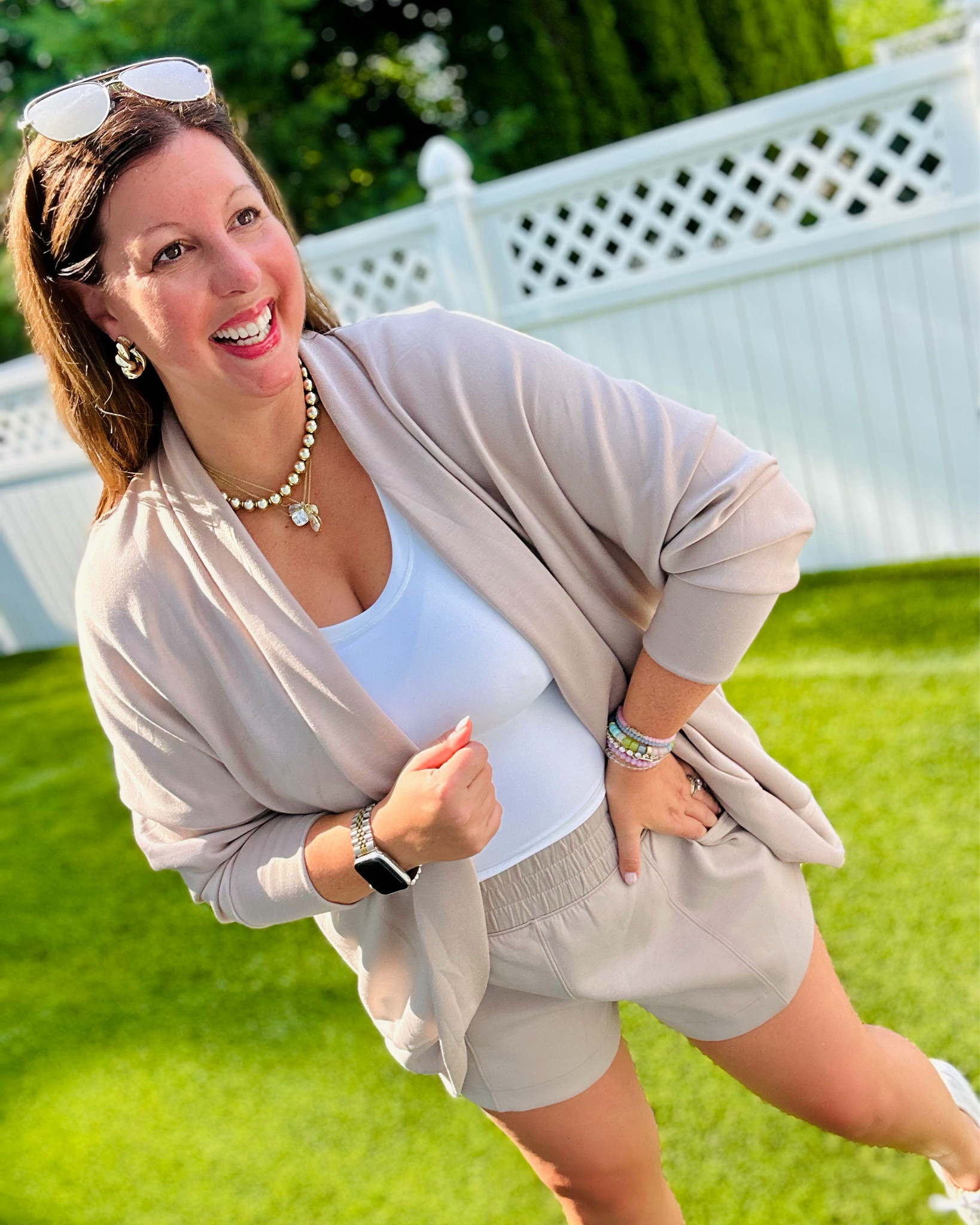 Love a set? This open cardigan and NeoKnit shorts make almost a perfect matched set!

Wearing XL in both pieces

Use code Erin to save 10% on all jewelry!!

#LTKActive #LTKOver40 #LTKMidsize