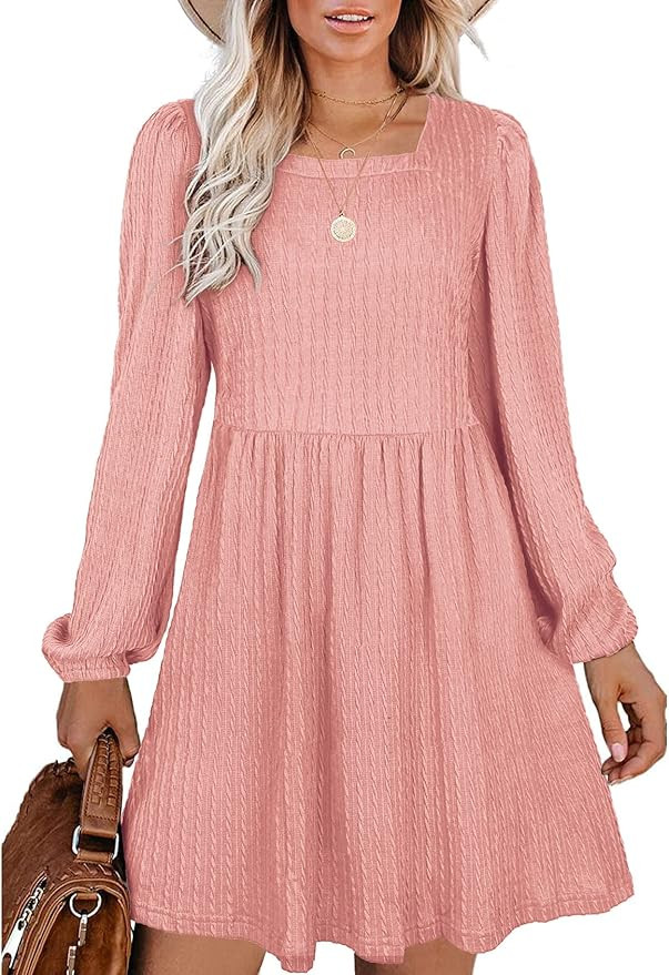 Amazon.com: Fall Dresses for Women 2022 Thanksgiving Day Short Sweater Dress Camel S : Clothing, ... | Amazon (US)