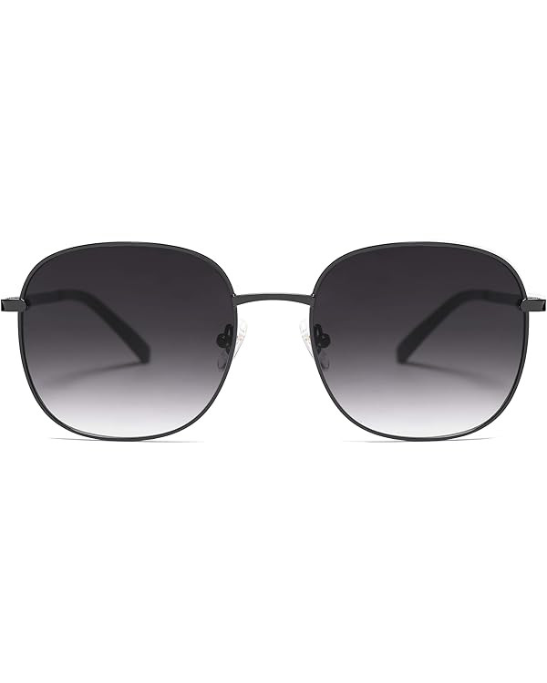 SOJOS Classic Trendy Square Sunglasses for Women Men Cute Big Frame Gold Shades SJ1137 | Amazon (US)