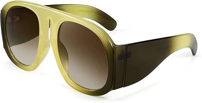 FEISEDY Retro Trendy Avaitor Sunglasses for Women Men Oversized Vintage 70s 80s Sunglasses Flat T... | Amazon (US)