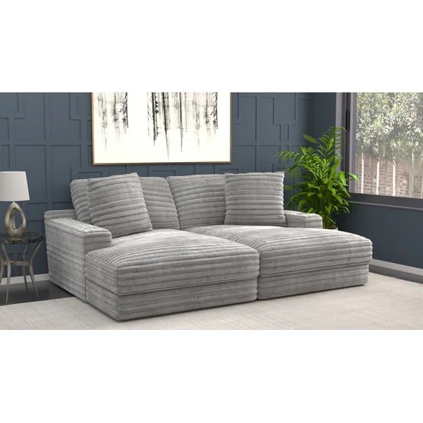 Blossie Upholstered Double Chaise Lounge | Wayfair North America
